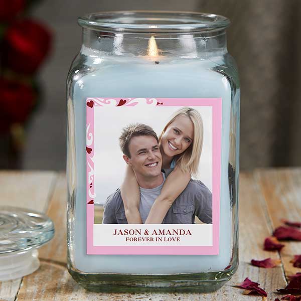 Sweethearts Personalized Photo Candle Jar - 21919