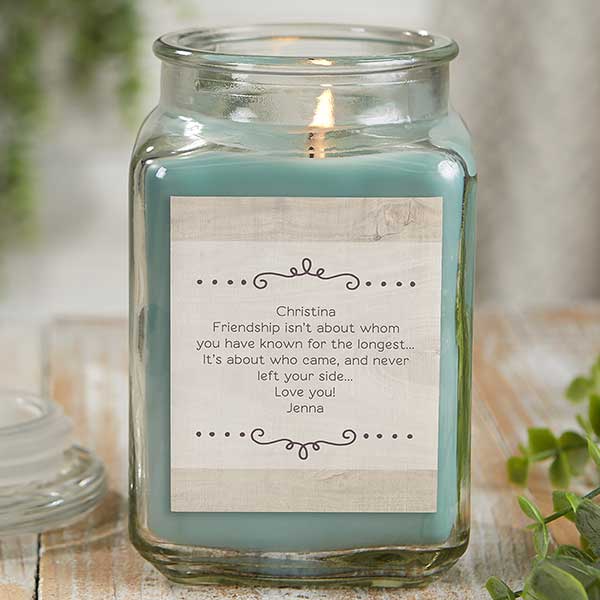 Personalized Scented Glass Candle Jars - Thank You Candle - 21921