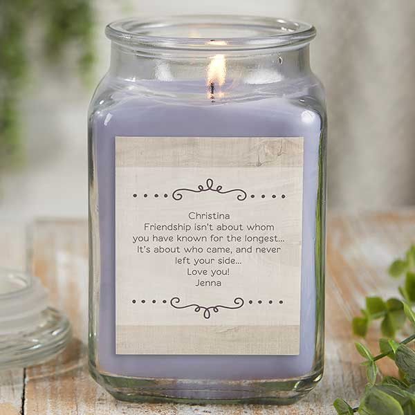 Personalized Scented Glass Candle Jars - Thank You Candle - 21921