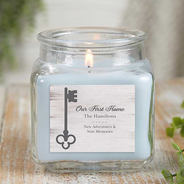 Housewarming Candle Gift Personalized Scented Glass Candle Jar - 21922