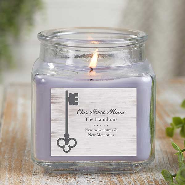 Housewarming Candle Gift Personalized Scented Glass Candle Jar