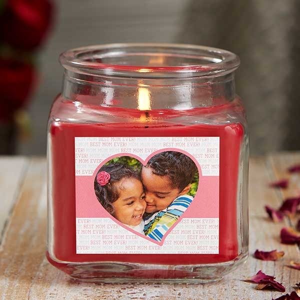 Love You This Much Custom Photo Scented Glass Candle Jars - 21924