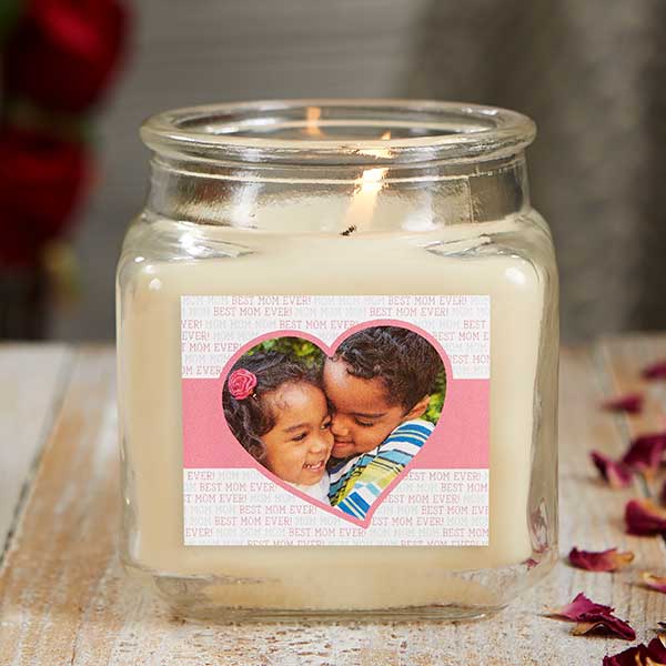 Love You This Much Custom Photo Scented Glass Candle Jars - 21924