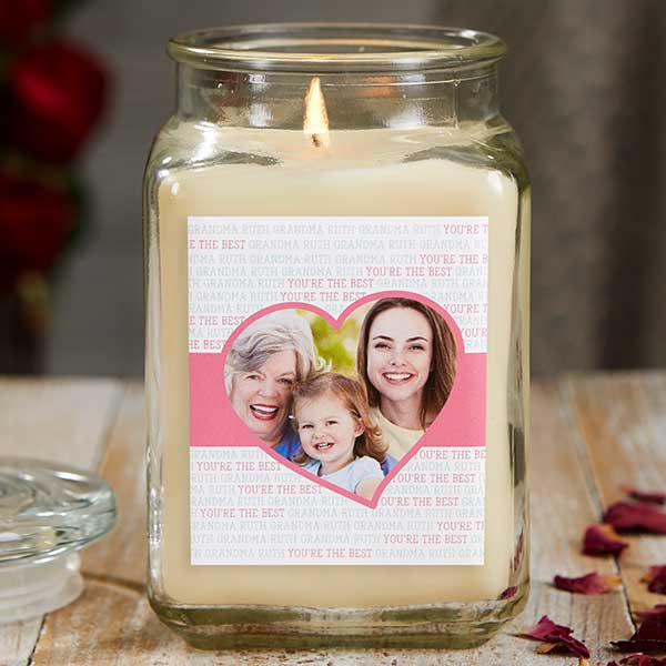 Love You This Much Custom Photo Scented Glass Candle Jars - 21924