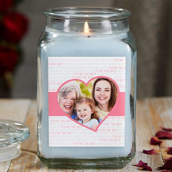 Love You This Much Custom Photo Scented Glass Candle Jars - 21924