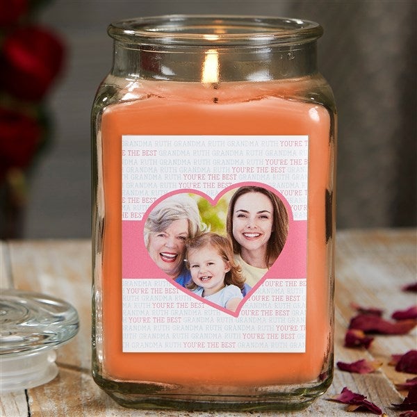 Love You This Much Custom Photo Scented Glass Candle Jars - 21924