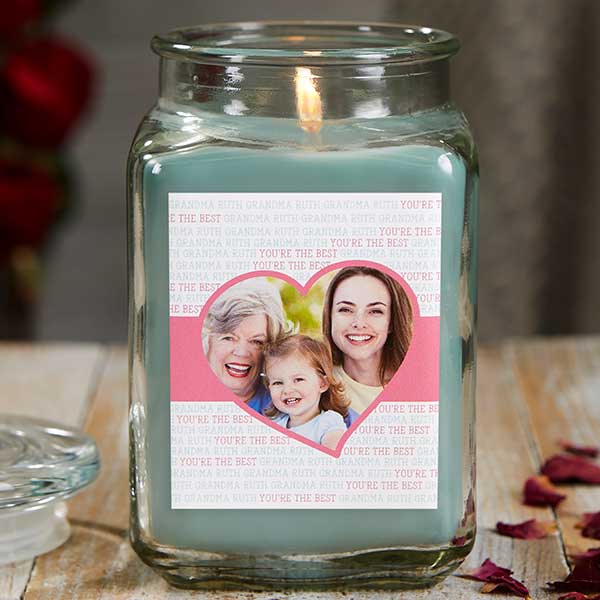 Love You This Much Custom Photo Scented Glass Candle Jars - 21924
