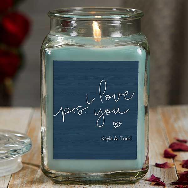 P.S. I Love You Personalized Romantic Candle Gift - 21927