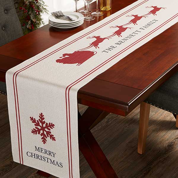 Nostalgic Noel Personalized Table Runner - 21929