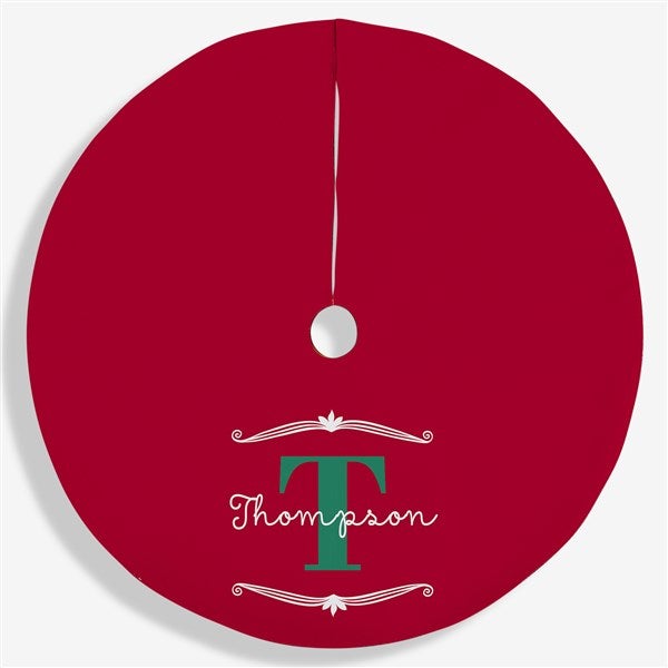 Name & Monogram Personalized Christmas Tree Skirt - 21943
