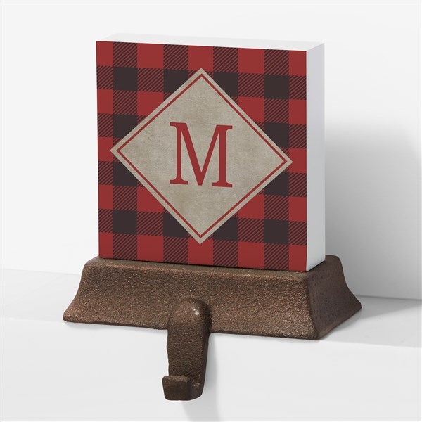 Cozy Cabin Personalized Buffalo Check Stocking Holders - 21950