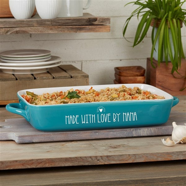 Made With Love Personalized Ceramic Bakeware - 21956