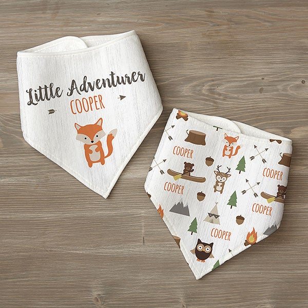 Woodland Adventure Personalized Bandana Bibs - 21985