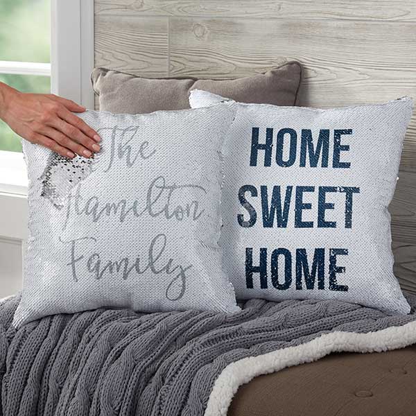 Personalized Reversible Sequin Throw Pillow