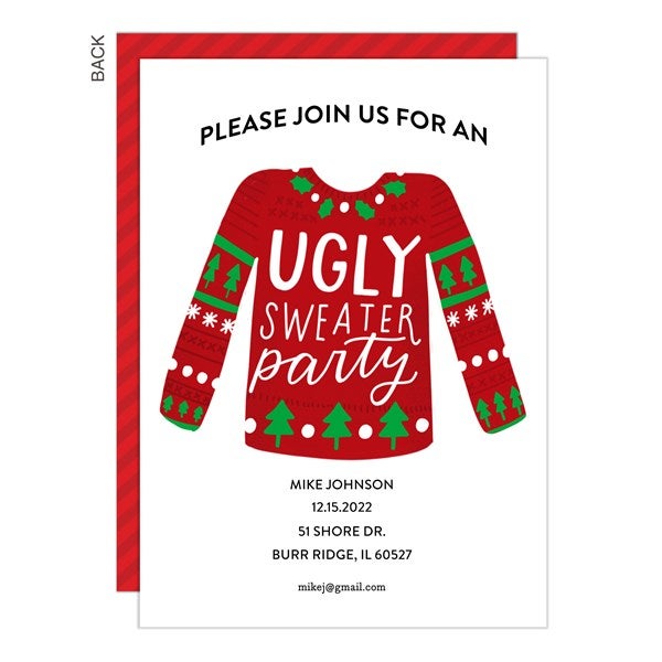 Ugly Sweater Premium Party Invitation