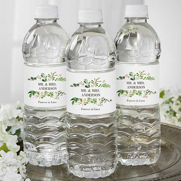 Custom Floral Wedding Waterproof Bottle Sticker Labels -   Water  bottle labels wedding, Wedding water bottle stickers, Wedding water bottles