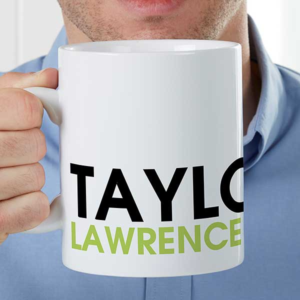 Personalized Oversized Coffee Mug - Bold Name - 22038