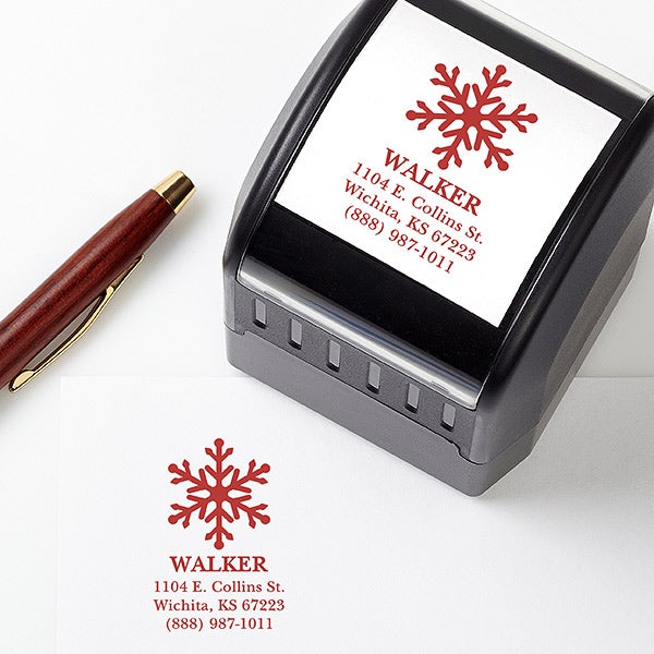 Nostalgic Noel Personalized Address Stamp - 22044