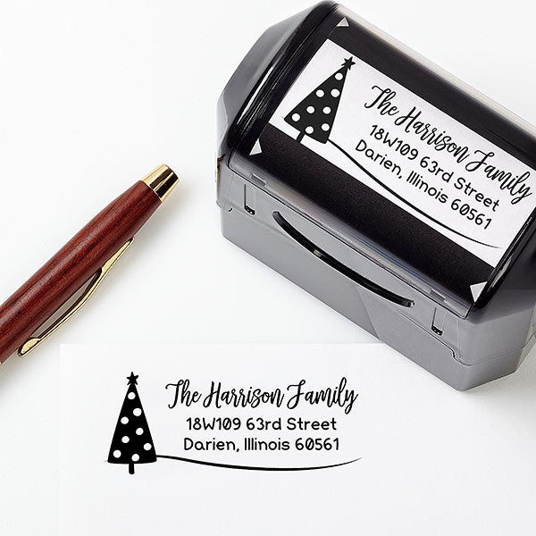 Whimsical Winter Personalized Address Stamp - 22045