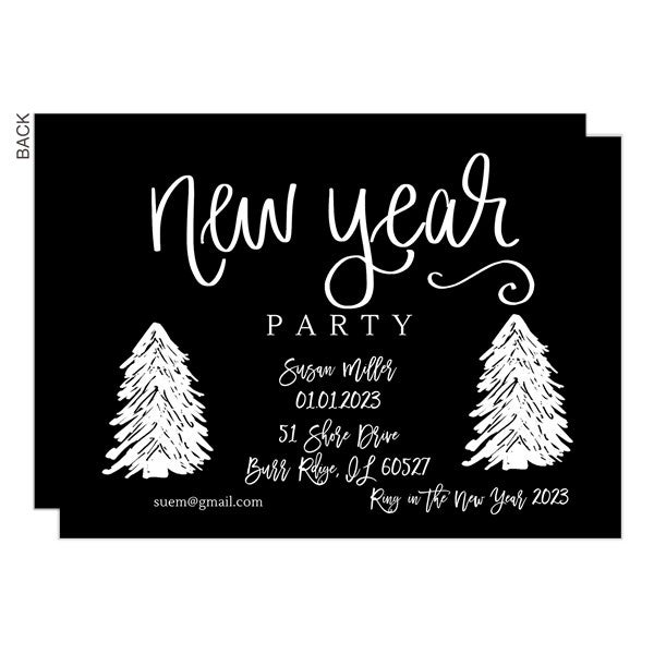 New Year Personalized Party Invitations - 22073