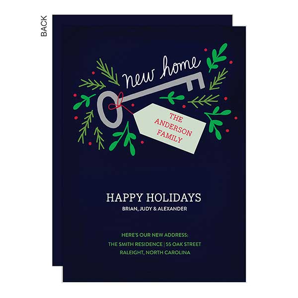 Key to New Home Announcement Holiday Cards - 22206