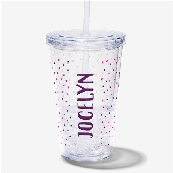 Personalized Acrylic Insulated Tumblers With Lid & Straw - 22217