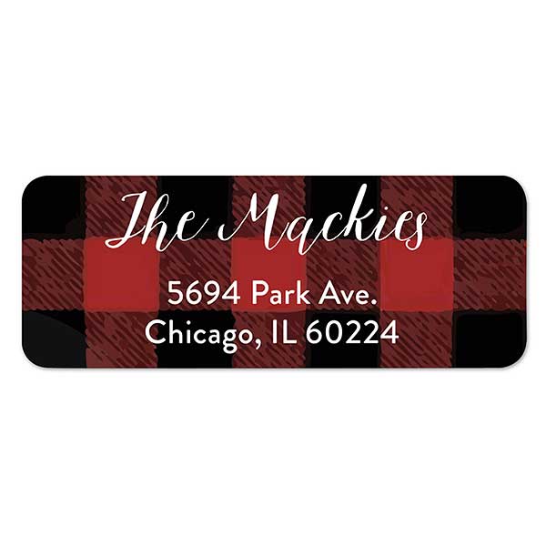 Red Buffalo Check Return Address Labels This Listing Is For 100 Self Adhesive Address Labels Order Details At Check Out In The Notes To Er Section Include Following