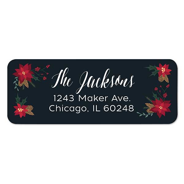 Merry Christmas Pattern Return Address Labels  - 22297
