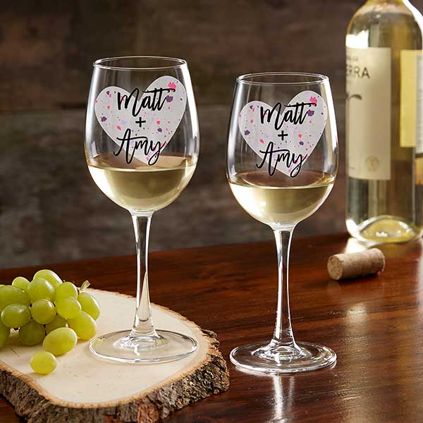 So In Love Personalized Valentine's Day Couple Glasses - 22301