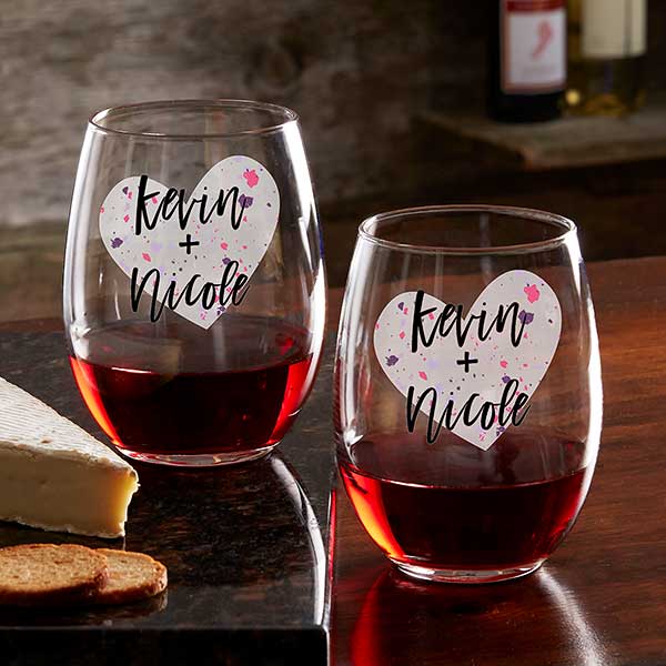 Choose Your Icon Personalized For Him Stemless Wine Glass