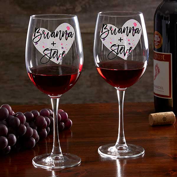 So In Love Personalized Valentine's Day Couple Glasses - 22301