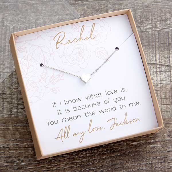 Classic Romance Necklace With Personalized Display Card - 22310