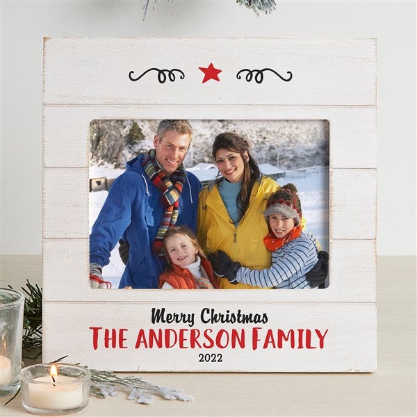 Farmhouse Christmas Personalized Shiplap Frame - 22339