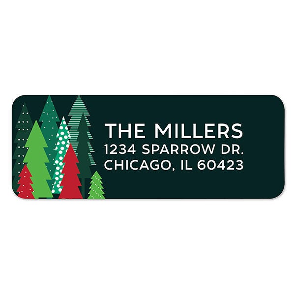 Simple Christmas Trees Return Address Labels  - 22343