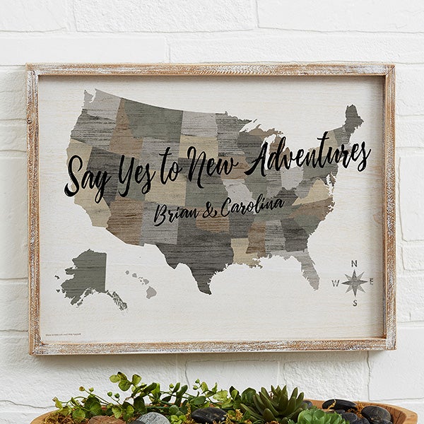 Barnboard Map 14x18 Personalized Whitewashed Wood Frame Wall Art - Artwork On Barn Board Wall Barnboard Map 14x18 Personalized Whitewashed Wood Frame Wall Art - Artwork On Barn Board Wall
