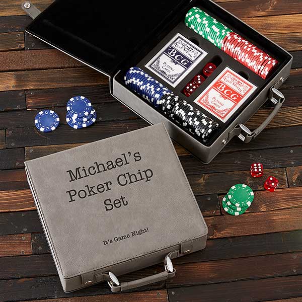 Personalized Poker Chip Set - Add Any Text - 22430