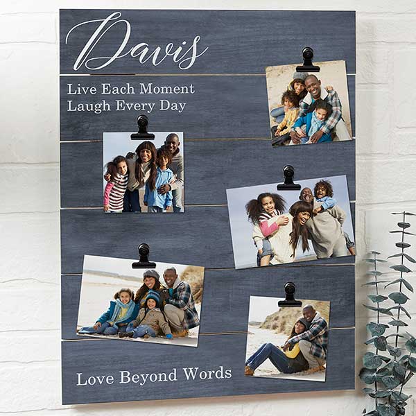 Personalized Shiplap Photo Clip Frames - 22470