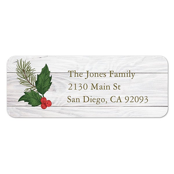 Merry Christmas Botanical Address Labels - 22476