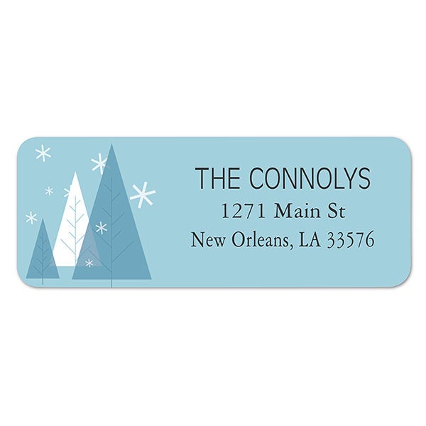 Blue Trees Address Labels  - 22489