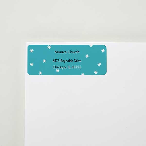 snowflakes return address labels snowflake return address labels
