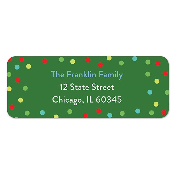 Merry & Bright Party Return Address Labels  - 22562