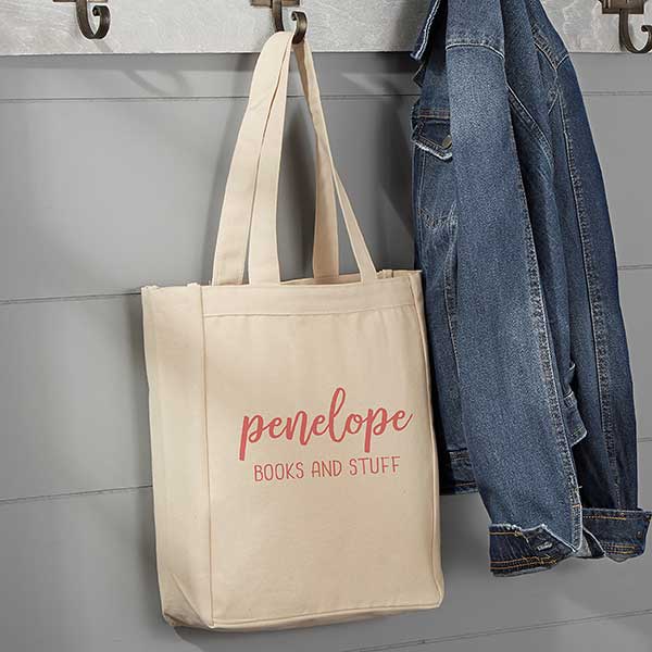 Personalized Canvas Tote Bags - Scripty Style - 22626
