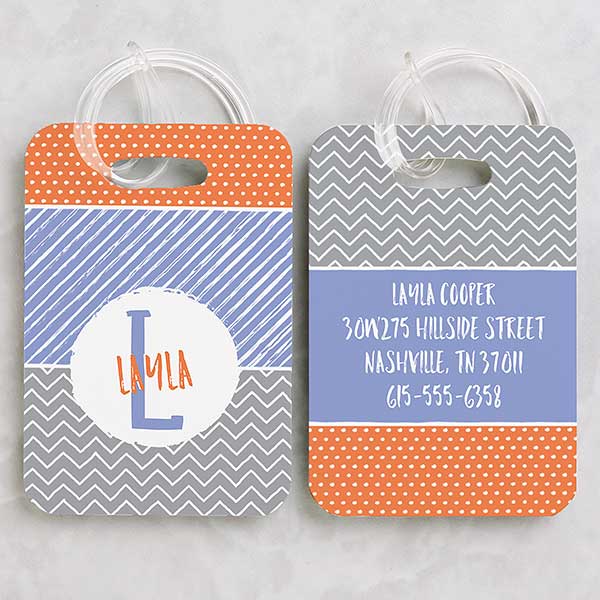 Yours Truly Personalized Luggage Tag 2 Pc Set