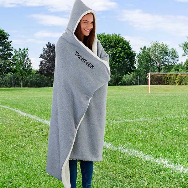 Personalized Outdoor Hooded Sweatshirt Blanket