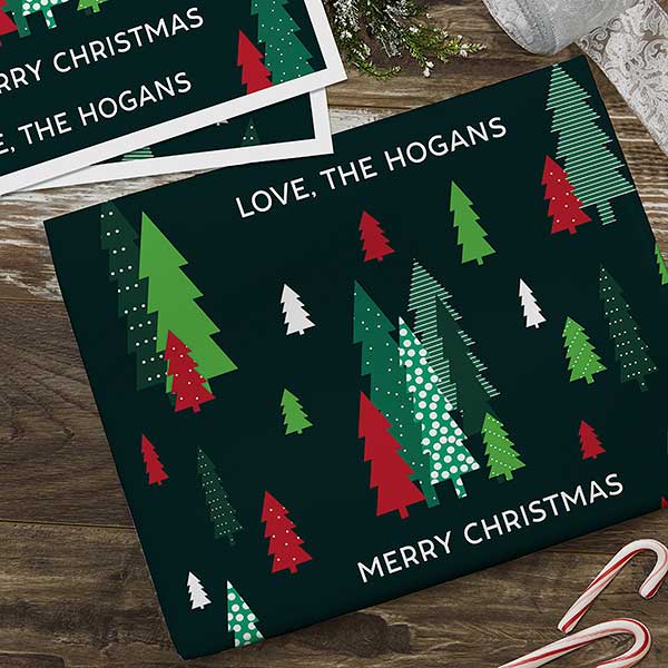 Simple Trees Personalized Wrapping Paper  - 22669