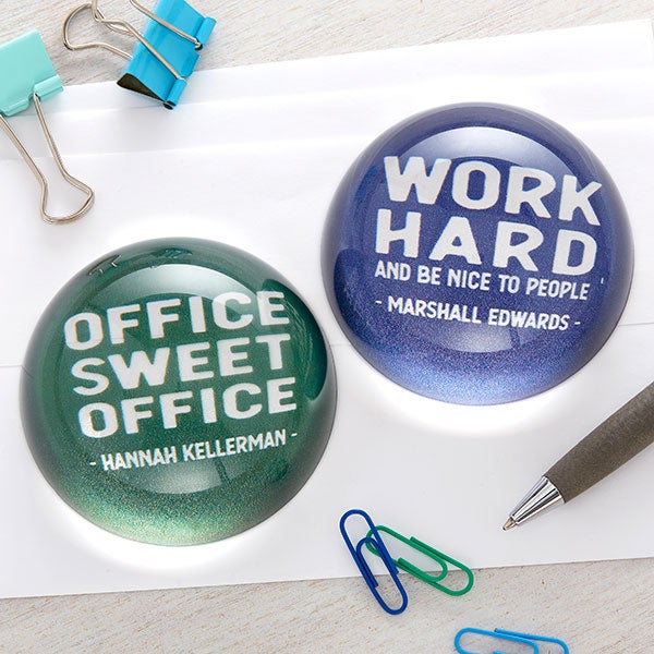 Funny Office Quotes Personalized Colored Crystal Paperweights - 22703