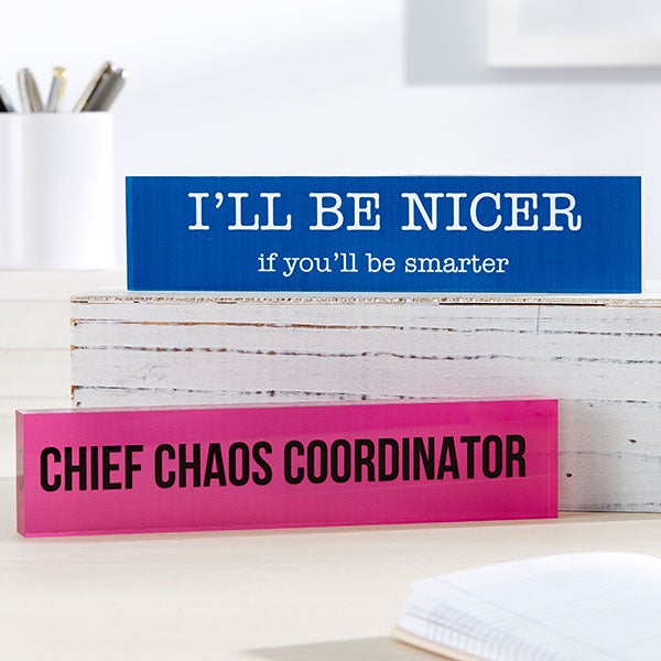 Create Your Own Funny Desk Name Plates