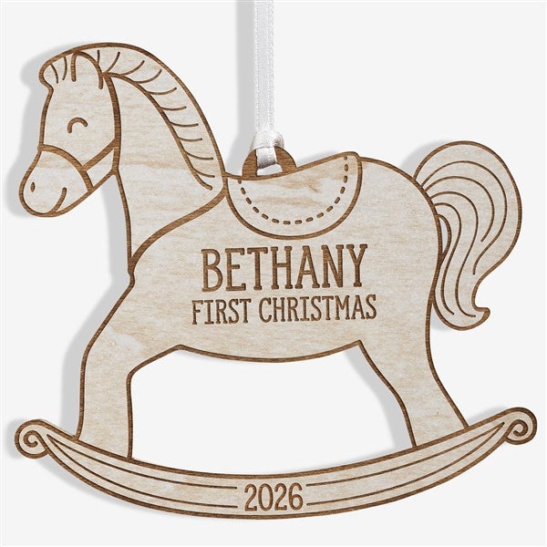 My 1st Christmas Rocking Horse Personalized Baby Ornament  - 22741