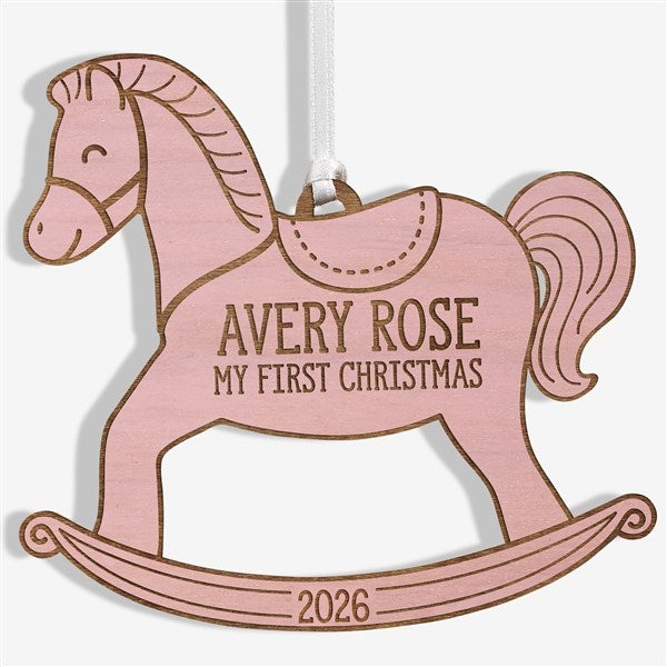 My 1st Christmas Rocking Horse Personalized Baby Ornament  - 22741