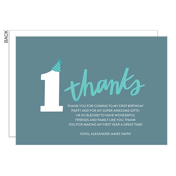 First Birthday Thank You Card